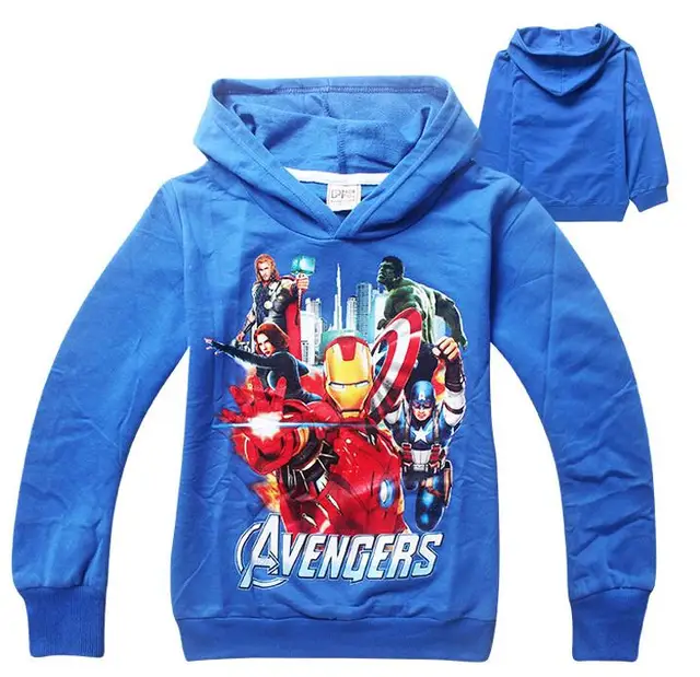Kids Clothing Marvel's the avengers boy boys Hooded Jumper cotton long