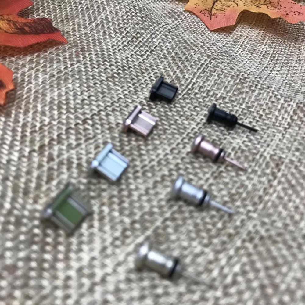 Metal Micro USB Charging Port + Earphone Port Dust Plug Android Mobile Phone 3.5mm Jack Headset Stopper Retrieve Card Pin Tool (7)