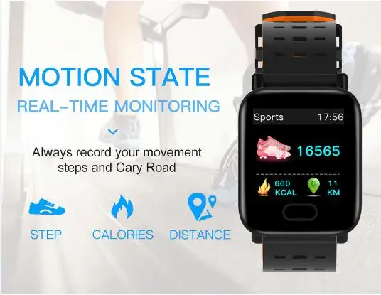RUIJIE Smart Watch IP67 Waterproof Activity Fitness Tracker Bracelet Heart Rate Monitor Blood Pressure Men Women Smartwatch RUIJIE Smart Watch IP67 Waterproof Activity Fitness Tracker Bracelet Heart Rate Monitor Blood Pressure Men Women Smartwatch