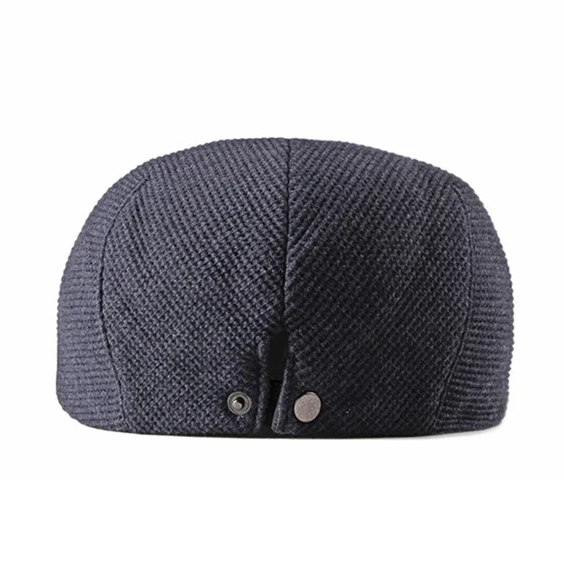 XdanqinX зимняя ретро мужская вязаная шапка бархатные теплые береты для мужчин и женщин Регулируемый размер простая винтажная Женская Бейсболка