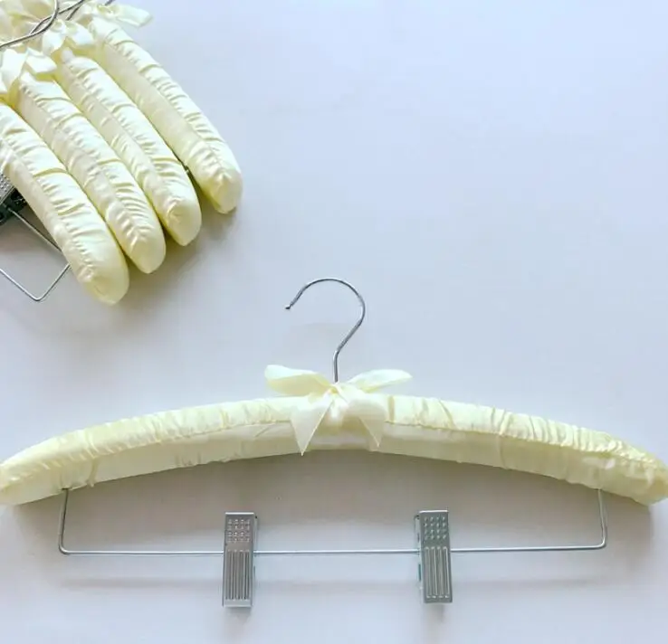 1 шт. домашний тканевый подвес вешалка для брюк вешалка Изысканная долговечная губка противоскользящая вешалка устойчивая деревянная вешалка - Цвет: Yellow
