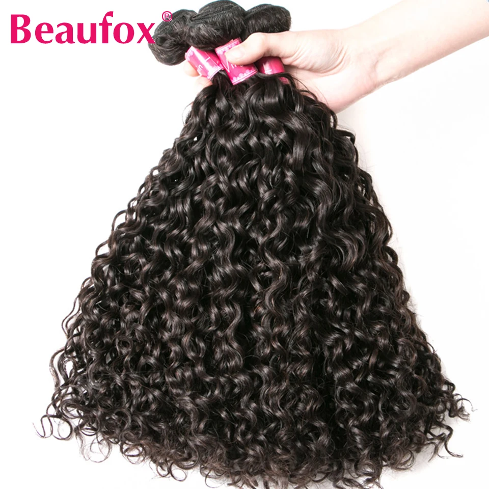 Beaufox Water Wave Bundles Brazilian Hair Weave Bundles Deals Human Hair Bundles Extensions 1/3/4 Pcs Lot Remy Hair