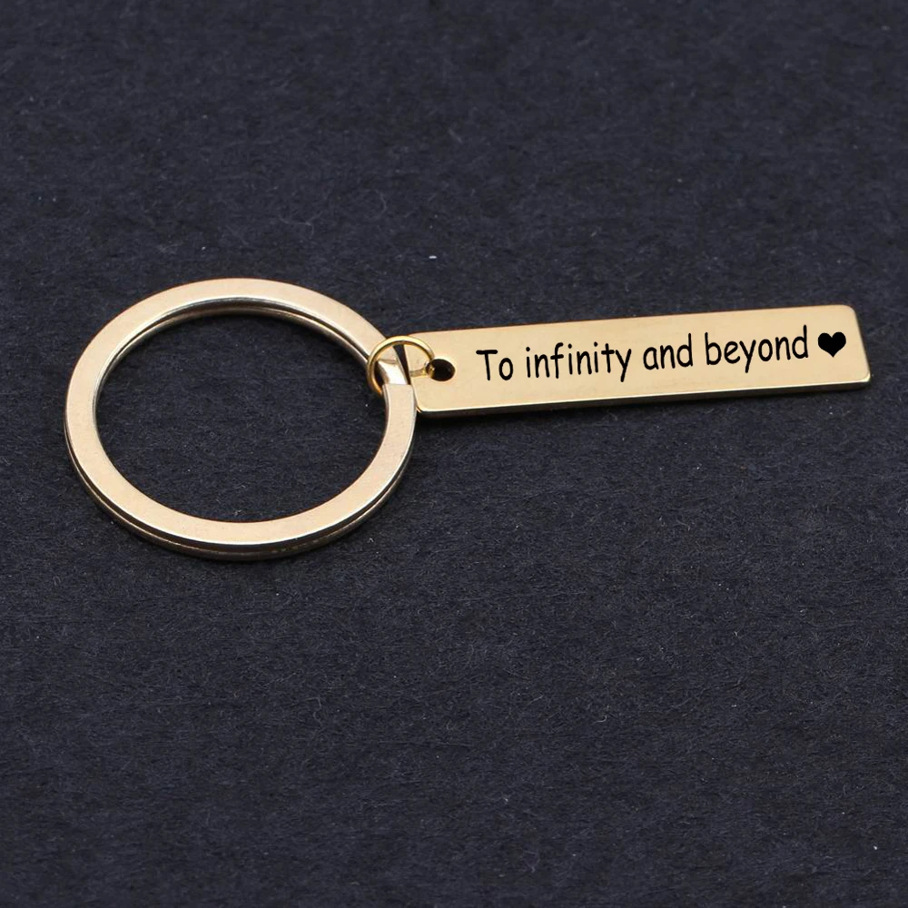 

engraved to infinity and beyond key chains Motivational keychain, inspirational keychain friends family keyring tag charm car