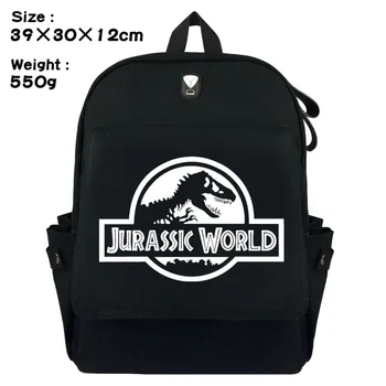

Anime backpack Jurassic World cartoon multi-function leather shoulder bag pencil bag cosplay party schoolbag adult kids unisex