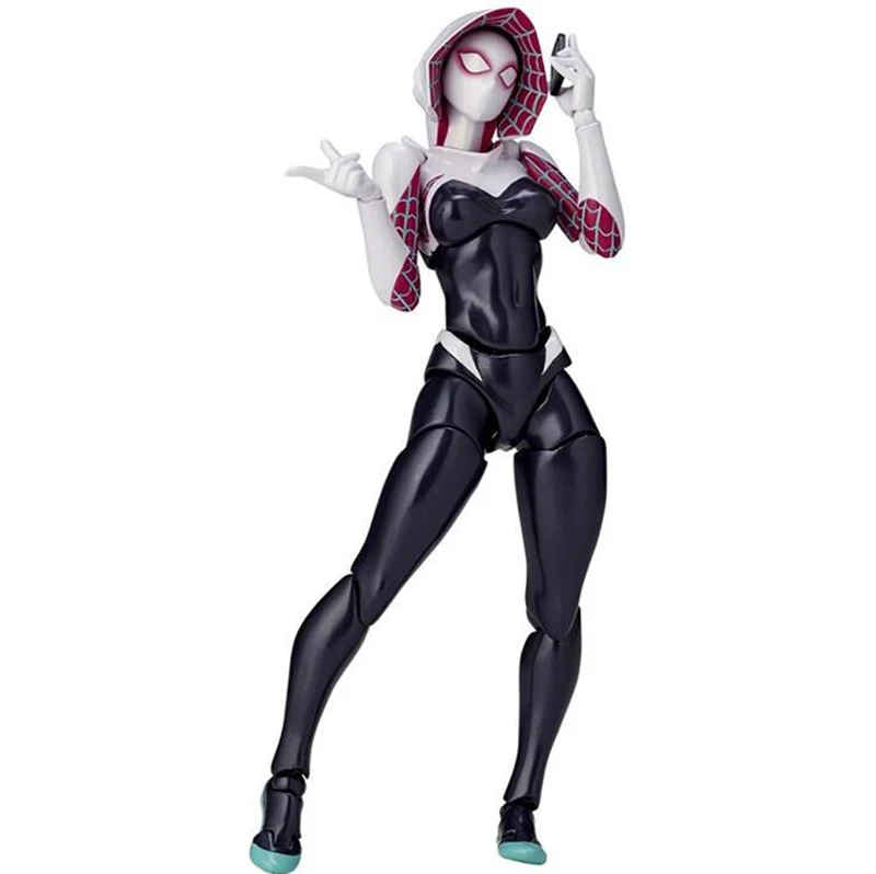 Revoltech Spider Gwen Stacy No.004 PVC Action Figure Model Gift Toy  (5)