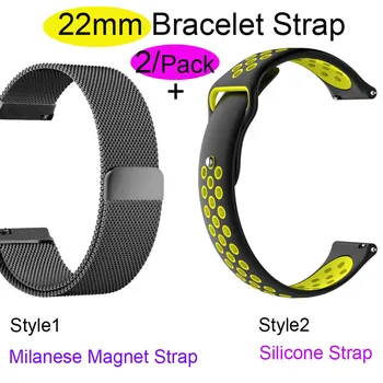 

22mm Bracelet Strap for Huawei Watch GT Honor Magic Dream Watch Band For Huami Amazfit Pace Stratos Milanese Correa For Samsung