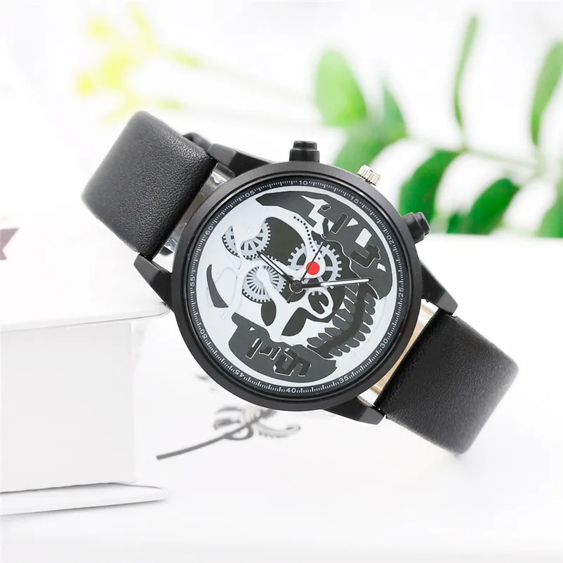 Luxury Fashion Men Watches Classic Stainless Steel Quartz Analog Watch Leather Quartz Wrist Watch Casual Wristwatch clock M24 (13)