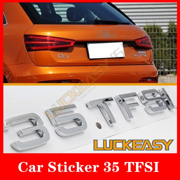 Эмблемы 35 TFSI для AUDI q3 Новинка 2017 автомобилей хромированный эмблема значок