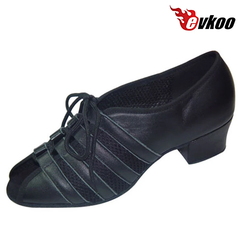 Evkoo/танцевальная обувь черного цвета для женщин; обувь для сальсы из мягкого материала; высокое качество; ; Evkoo-236 на каблуке 4 см