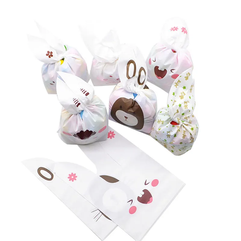 25 шт./лот милый с кроличьими ушами для печенья сумки подарочные пакеты для конфет Печенье закуски выпечка посылка Свадьба День Рождения Вечеринка