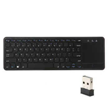 

2.4G Wireless Keyboard Touchpad Wireless Multi-touch Mini Keyboards with USB Receiver Compatible for Android Smart TV Laptops