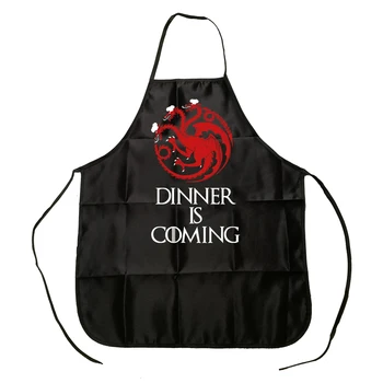 

Game of Thrones Targaryen Dragon Dinner is Coming Apron BBQ Cleaning Cooking Apron Baking Kitchen Accessories Fans Funny Gift