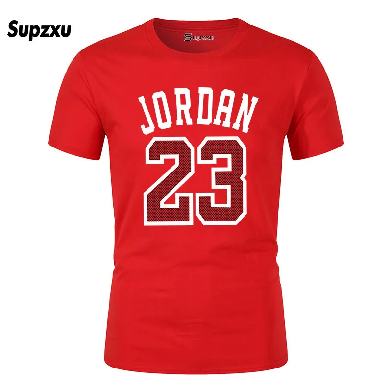 Новая брендовая одежда Jordan 23 Мужская футболка Swag футболка Хлопковая мужская футболка с принтом Homme Фитнес Camisetas хип-хоп Футболка - Цвет: red