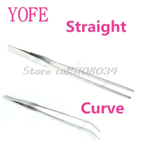 

1Pc 27CM Aquarium Plant Shrimp Reef Tank Straight/Curve Tweezer Scissors Long 10.5" S08 Drop ship