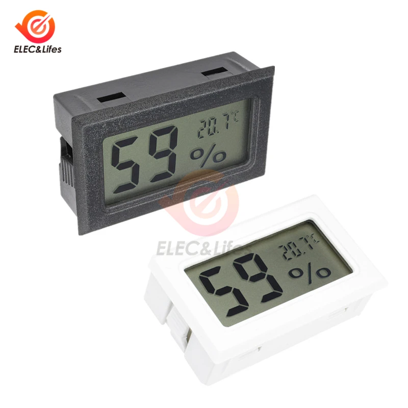 

Mini Black Digital LCD Temperature Humidity tester Indoor Room Thermometer Hygrometer Temperature Sensor Humidity Meter