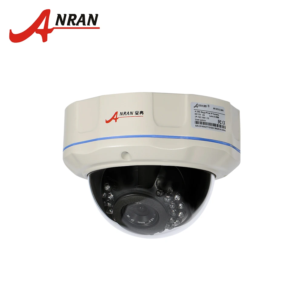 

ANRAN POE Dome Camera 1080P CCTV IP Camera Alarm With IR Range 30m Dome Camera 48V IR HD 2MP Security Waterproof Camera