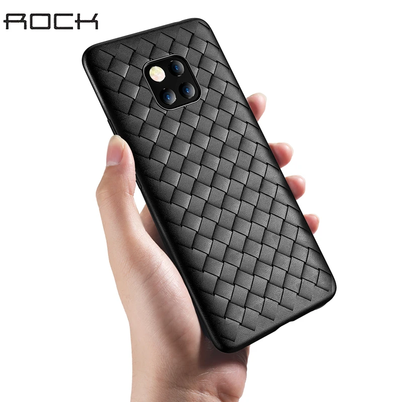 

Phone Case For Huawei Mate 20 Pro Rock Fashion Ultra Thin Woven Pattern Soft Silicone Cases For Huawei Mate 20 Back Covers