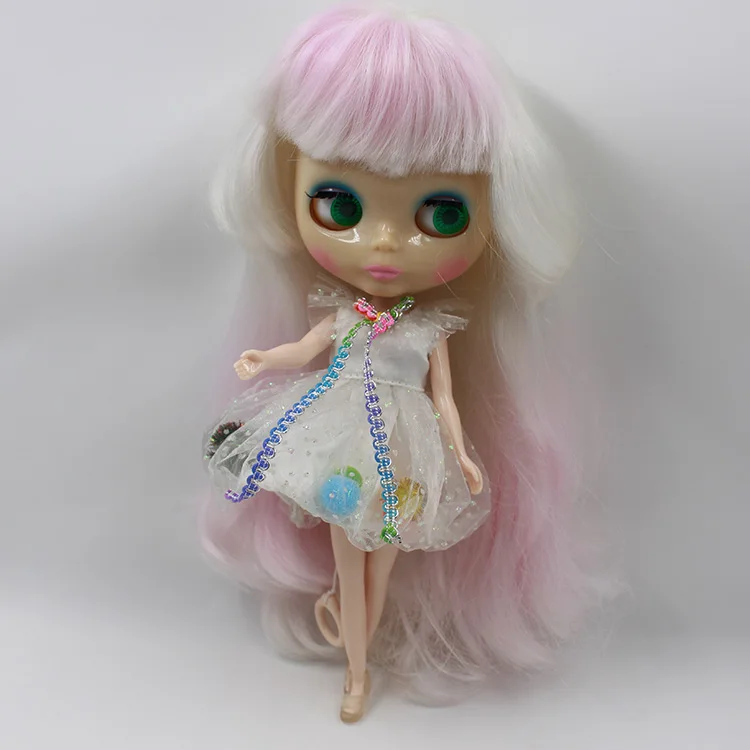 

DayCloth doll b female joint big sister bangs pink hair dye DIY for changing baby