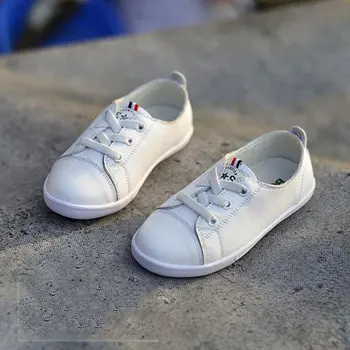 

Children genuine leather shoes boy&girl fashion softy sole leather shoes lace-up casual shoes