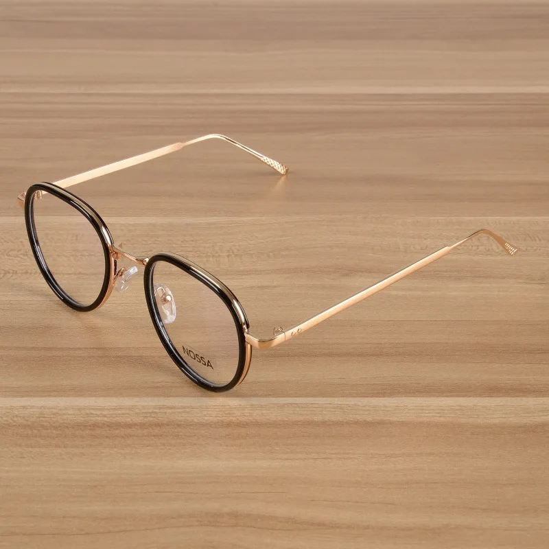 

Round Vintage Leopard Gold Frame Glasses With Clear Lenses Prescription Retro Glasses Transparent Eyewear Frame For Women Men