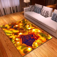 3D Рождественский колокольчик ковер для детской комнаты игровой уголок ковер фланелевые пены памяти домашние ковры для гостиной Рождественская вечеринка Декоративный Коврик/коврики