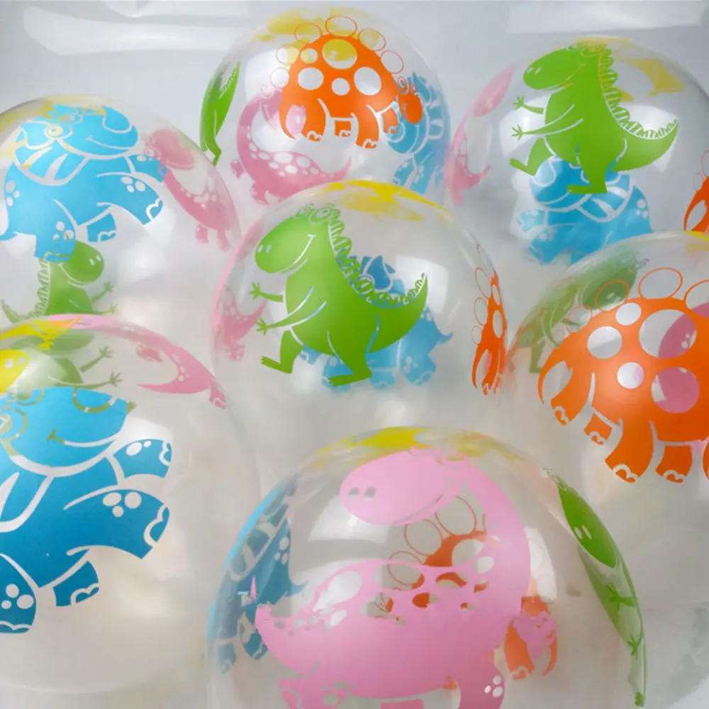 

Transparent Dinosaur Balloon 5/10/15/20pcs Colorful Printing Balloon Latex Balloons Children Theme Birthday Party Decoration