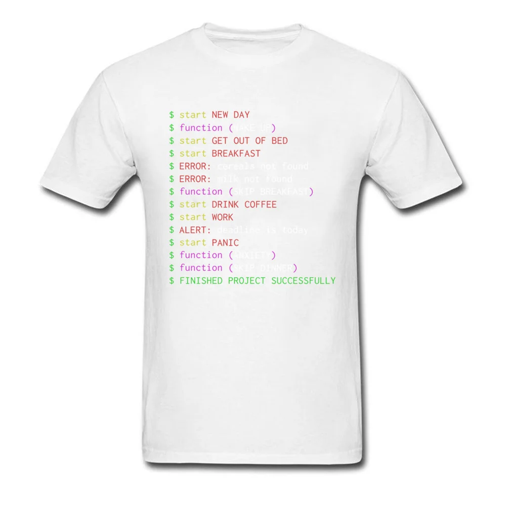 Monday футболка программиста, забавная одежда, гик шик, мужские топы, забавная говорящая футболка, хлопковые футболки, черные футболки, новое поступление - Цвет: Белый