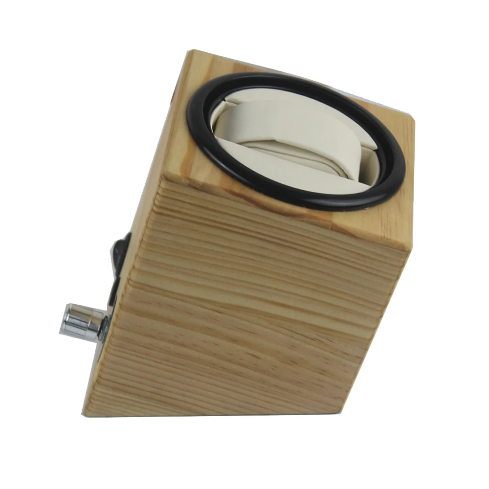 Часы Winder, LT деревянный автоматический поворот 1+ 0 Часы Winder чехол для хранения дисплей коробка(снаружи сосновый цвет внутри белый