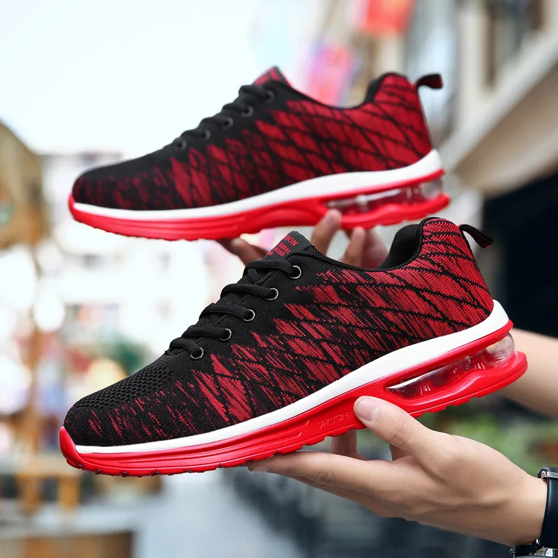

Summer Fashion Sneakers Men Casual Shoes Breathable Mesh Air Cushion Shoes Female Light Comfortable Flat Shoes Tenis Feminino