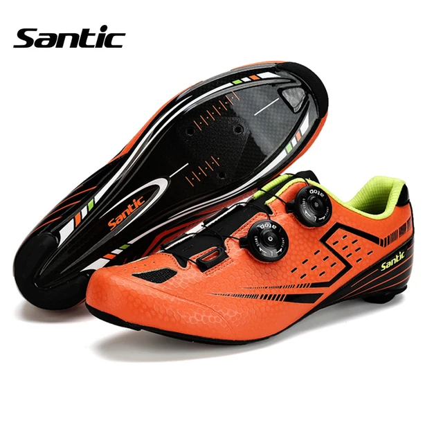 Best price at $129 Cheap Santic Men Road Cycling Shoes Carbon Fiber Road Bike Shoes Self-Locking Athletic Bicycle Shoe Sneakers Zapatillas Ciclismo