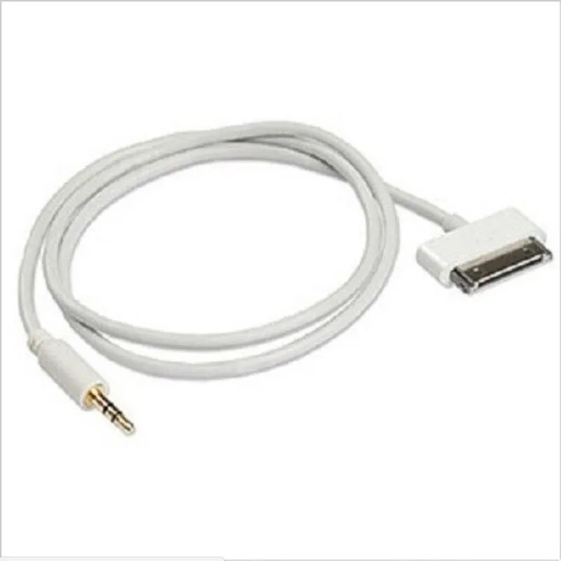 30 pin Male Dock to 3.5mm Jack Car AUX Stereo Audio Data Cord Cable for