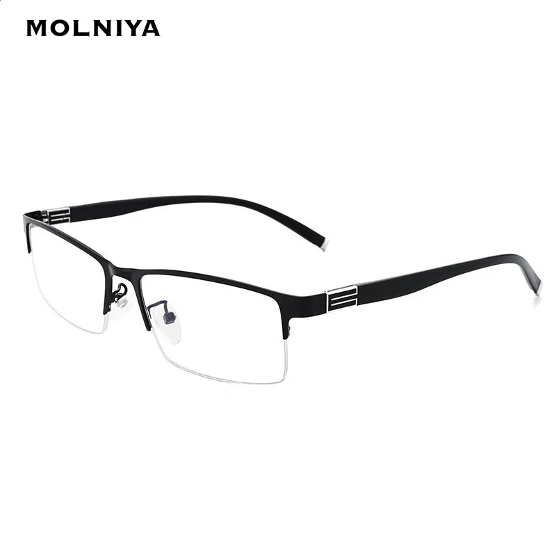 

Business Alloy Optical Glasses Frame Men Ultralight Square Myopia Prescription Eyeglasses Male Metal Half frame Eyewear