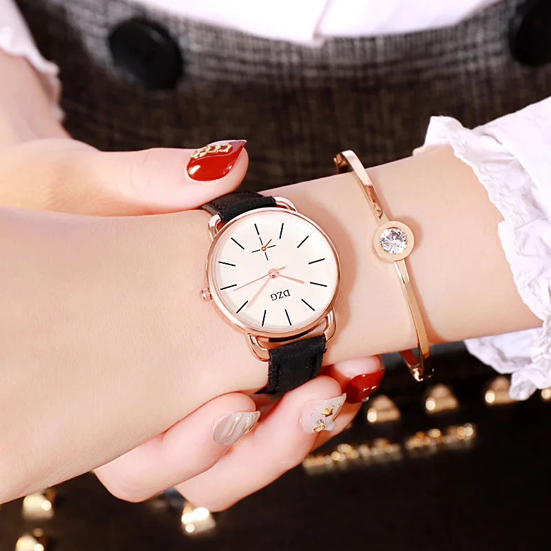 Новое поступление, элегантные женские часы, Дамская мода, повседневные кожаные кварцевые часы, Montre Femme Zegarek Damski Horloges Vrouwen