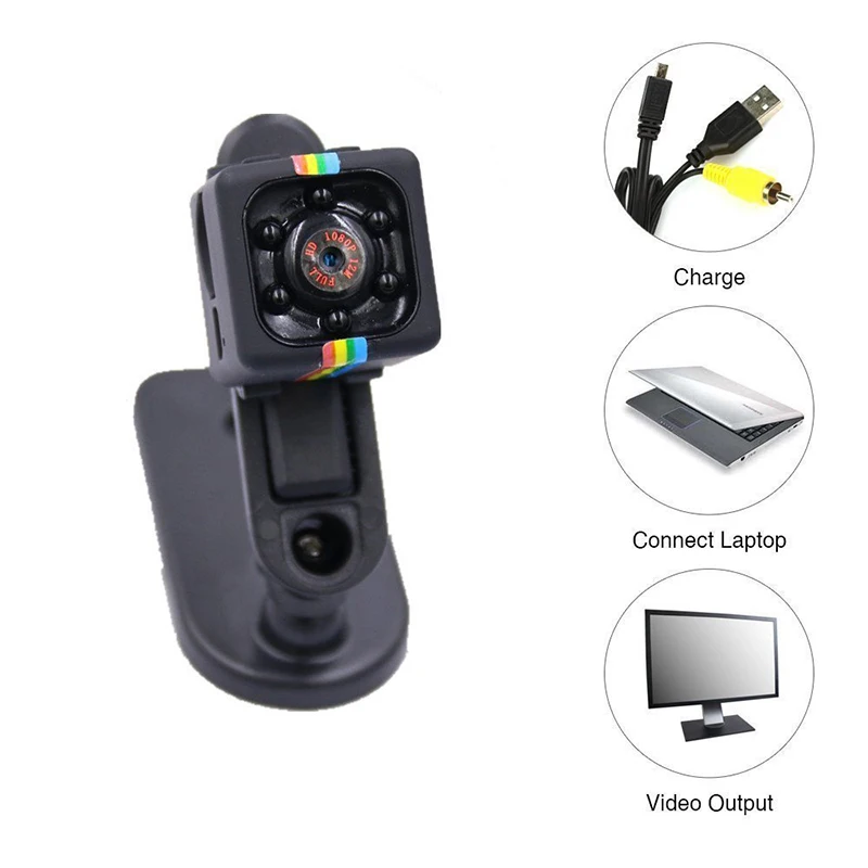 SQ11 Mini Camera 1080P Sport DV Mini Infrared Night Vision Monitor Concealed SQ11 Small Cameras DV Video Recorder Cam Car