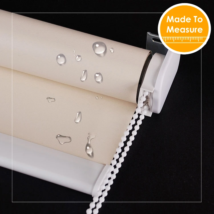 38mm thick alum tube Waterproof Blackout Roller Blinds Fire Retardant for Shower Room Window