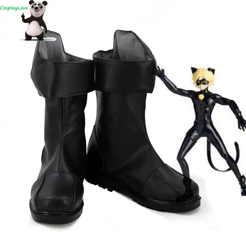 Ladybug Cat Noir Black Cosplay Shoes Boots Cosplaylove