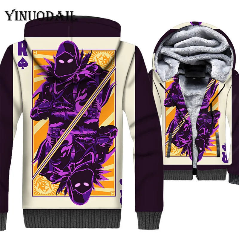 Battle Royal Hero Sweatshirt Zipper Hoodies Cosplay Costume Gaming Unisex Winter Casual Hoodie  for Child FORTNITER 3D Hoodie