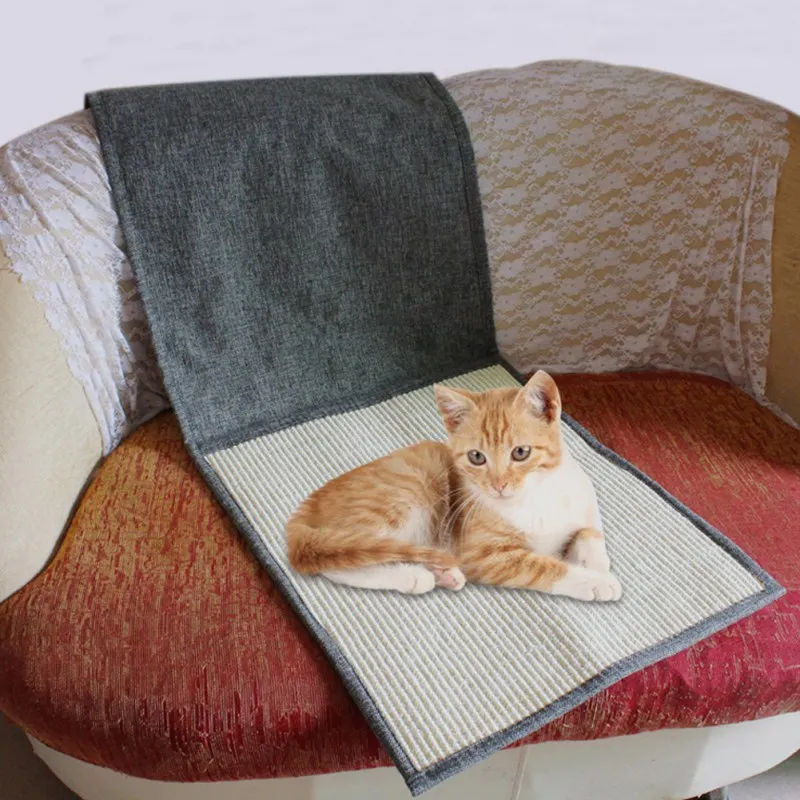 Когтеточка для кошек, защитный коврик для дивана, сизаль, Когтеточка для домашних животных, Натуральный сизаль, прочный игровой коврик, принадлежности