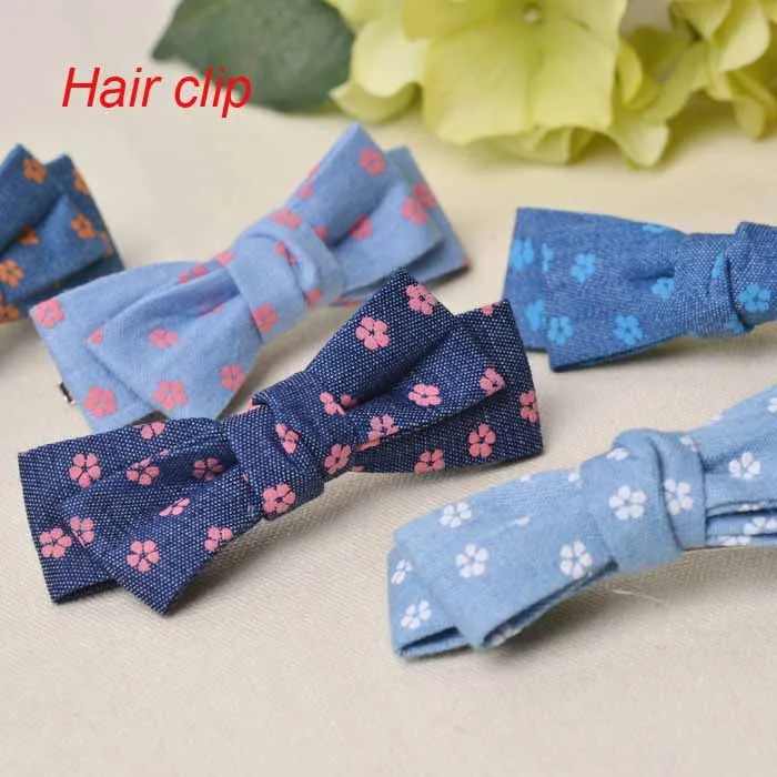 Pretty bow hair clips!Korean fashion style dot round clips for hair ...