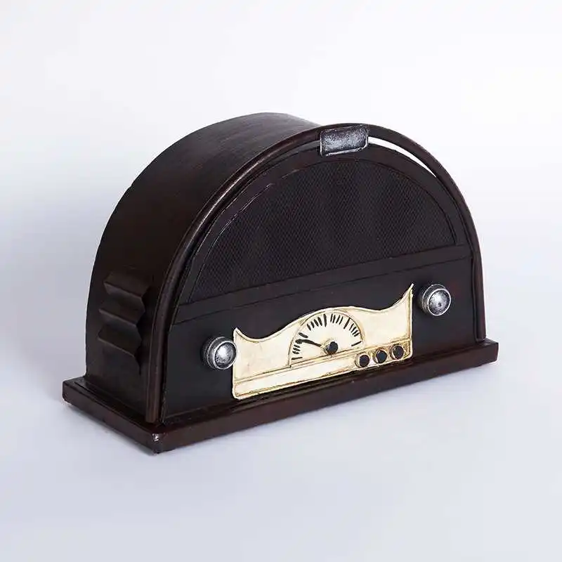 

Retro Radio Model Decoration Piggy Bank Creative Iron Crafts Money Box Shooting Props Souvenir Gifts Coin Box Desktop Home Decor