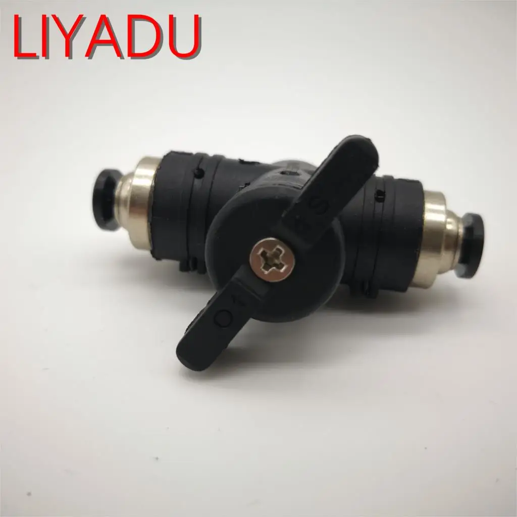 

1PCS Hand valve buc-4 6 8 10 12mm Pneumatic Push In Quick Connector fast plug pipe joint manual valve ball valve door switch