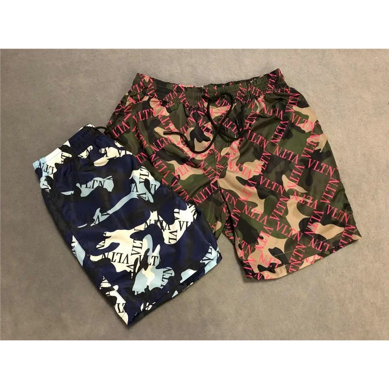 

Camouflage Brand Swimwear Men's Swim Shorts Trunks Beach Boardshorts Man Gym Bermuda Swimsuit Mens Running Letter Surf Shorts