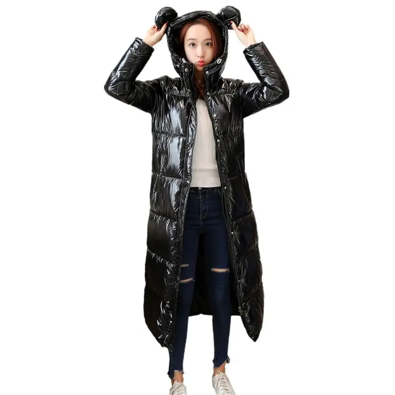 Rembourré De Manteaux Femme E12 Épaissir Chaud Ouatée Nouvelles mi 2018 Coton Le Lâche Femmes Parkas Mince X Vestes Vers Cai Noir longue Douce Mode Bas D'hiver q7EEwxPC