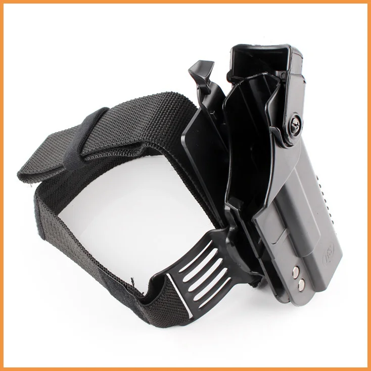 Black Tactical Pistol Drop Right Leg Thigh Holster for Glock 17 18 19