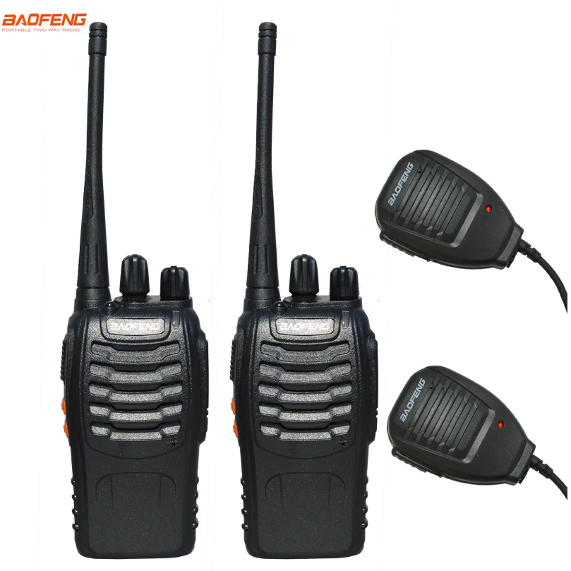 

2 Pcs/Set baofeng BF-888S Walkie Talkie BF 888S Portable Radio 16CH Transmitter Transceiver with baofeng microphone for BF888s