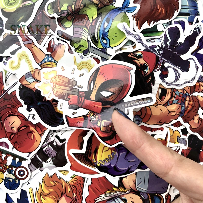 50Pcs/Lot American famous cartoon Car Stickers For Car Laptop Notebook Decal Fridge Skateboard decal label