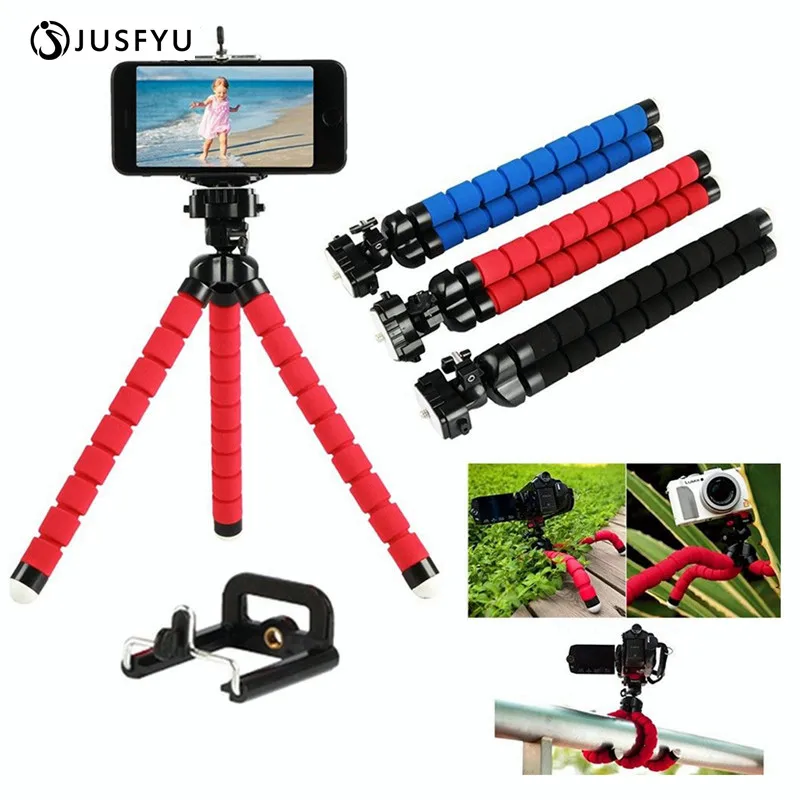

Mini Portable Flexible Spong Adjustable Octopus Tripod Phone Holder Mount Monopod Bracket Stand For iPhone Samsung Xiaomi