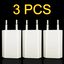 3 шт./партия, штепсельная вилка европейского стандарта, настенное зарядное устройство переменного тока для Apple iPhone 4, 5, 5S, 6, 6 S, 7, адаптер зарядного устройства для samsung Galaxy S4, S5, S6, S7, huawei
