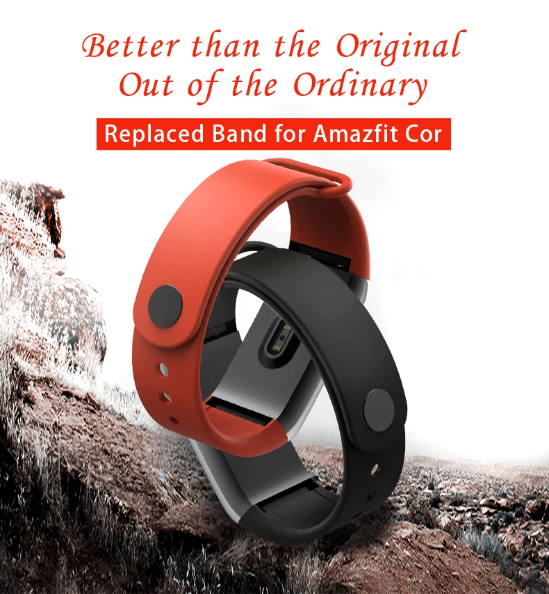 SIKAI Sillicone ремешок для часов Huami Amazfit Cor Сменные удобные цветные часы-браслет для Xiaomi Cor A1702 band