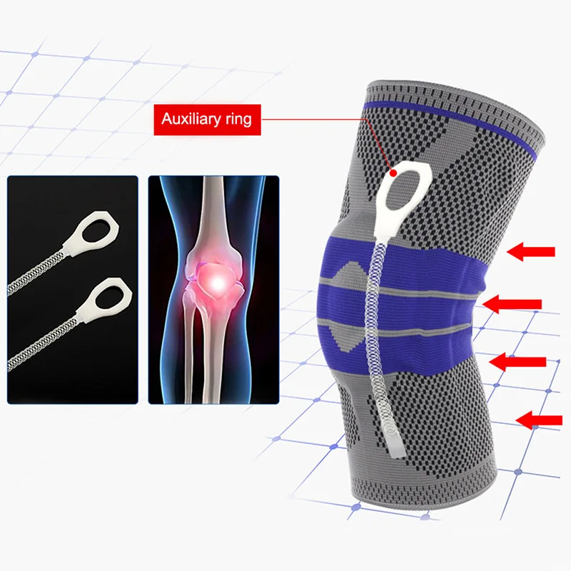 Fitness Lauf Knie Unterstützung Gym Sport Arthritis Relief Hosenträger Kneepad Elastische Nylon Silicon Padded Kompression Knie Pad Hülse
